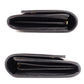 CELINE Large Flap Wallet Black Leather Black Wallet Long Wallet Logo 7-7-1103