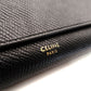 CELINE Large Flap Wallet Black Leather Black Wallet Long Wallet Logo 7-7-1103
