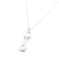 Tiffany & Co. Heart Key Necklace Silver 925 Diamond Approximately 4g