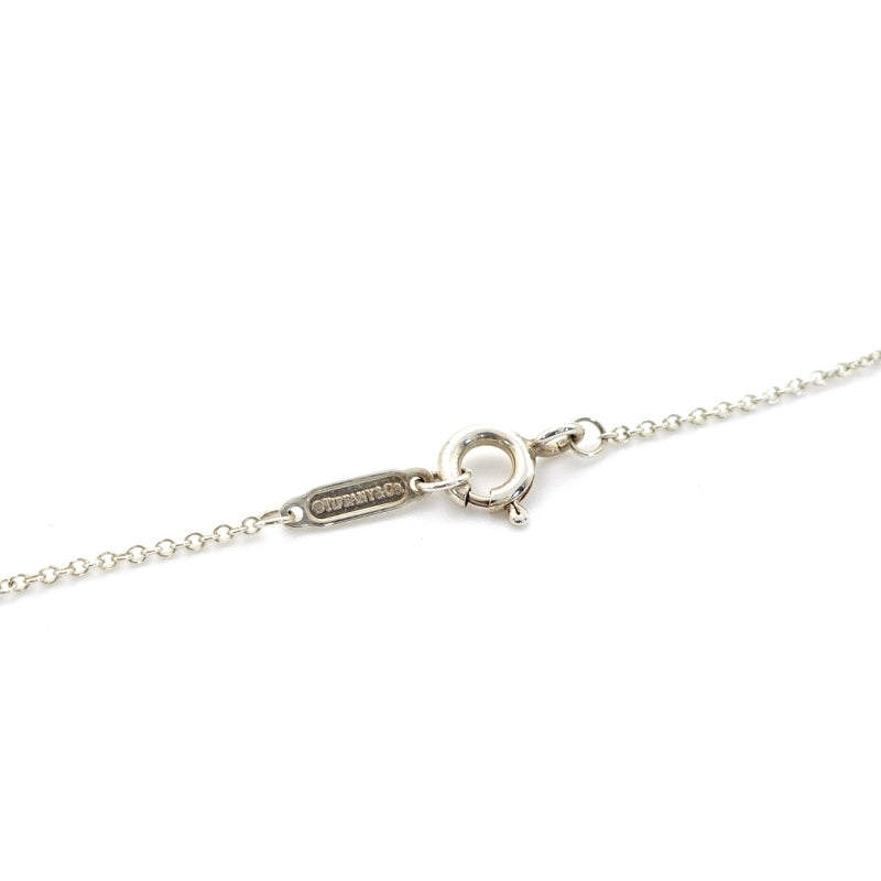 Tiffany & Co. Heart Key Necklace Silver 925 Diamond Approximately 4g