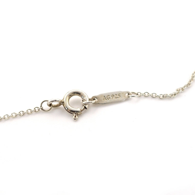 Tiffany & Co. Heart Key Necklace Silver 925 Diamond Approximately 4g