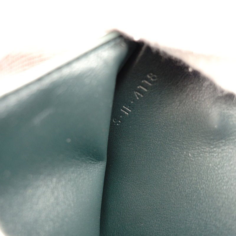 Celine Small Trifold Wallet Leather Mini Wallet Green Folding Wallet Green 7-7-270