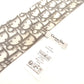 Christian Dior Mitzah Scarf Silk White Gray With Box 7-8-065