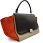 CELINE Trapeze  2-Way Leather Beige × Orange × Black