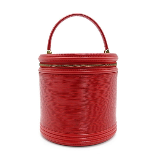 LOUIS VUITTON Epi Cannes Leather Red Handbag Vintage Red 7-4-375