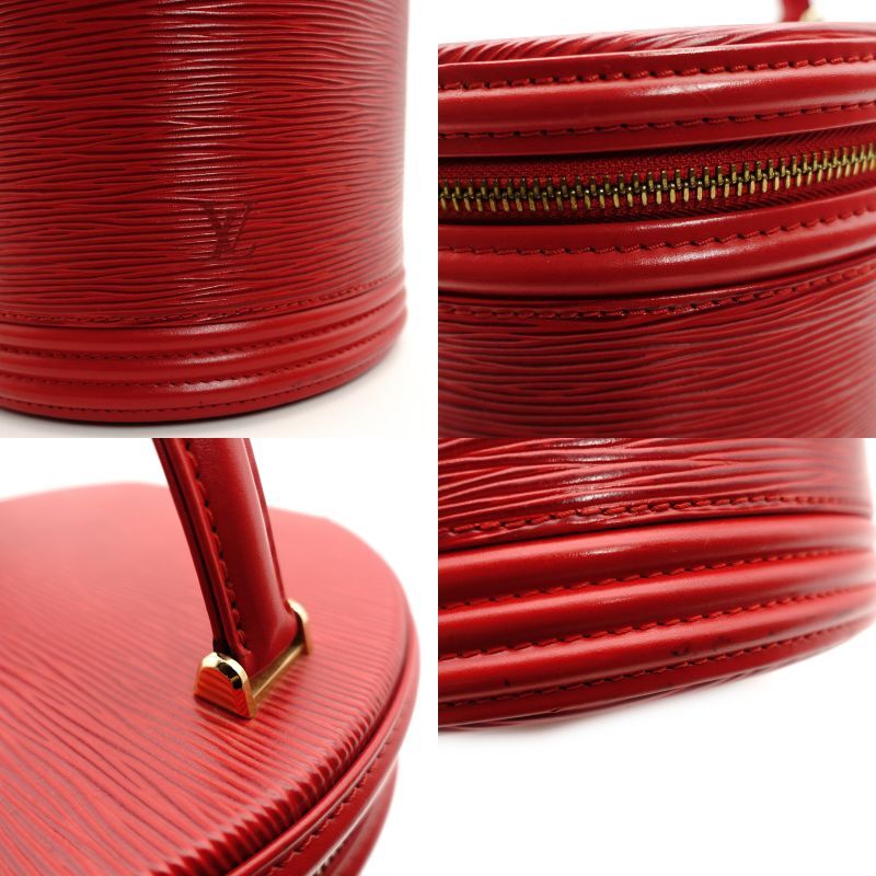 LOUIS VUITTON Epi Cannes Leather Red Handbag Vintage Red 7-4-375