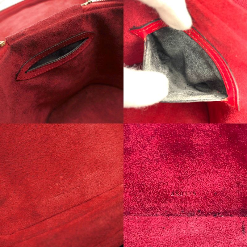 LOUIS VUITTON Epi Cannes Leather Red Handbag Vintage Red 7-4-375