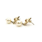 CHANEL Coco Mark Star Earrings with Faux Pearl and Gold CC Logo 7-7-901