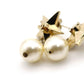 CHANEL Coco Mark Star Earrings with Faux Pearl and Gold CC Logo 7-7-901