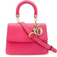 Christian Dior Diorissimo 2-way Style Bag Pink Gold Metal Fittings