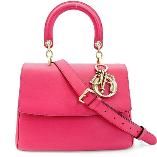 Christian Dior Diorissimo 2-way Style Bag Pink Gold Metal Fittings