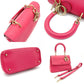 Christian Dior Diorissimo 2-way Style Bag Pink Gold Metal Fittings