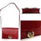 GUCCI Marmont Shoulder Bag Leather Red