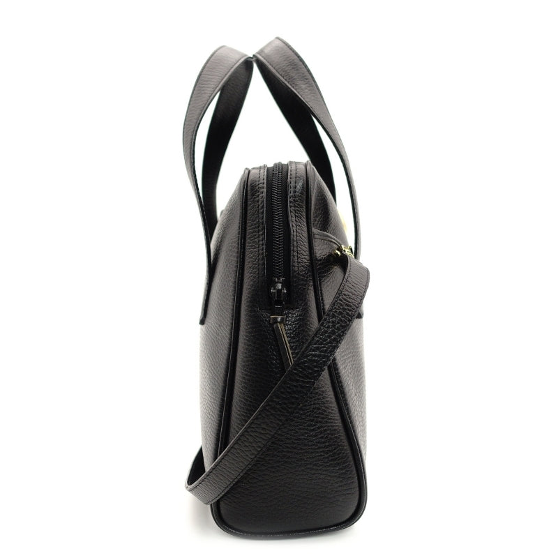 Christian Dior 2-way Bag Black Leather