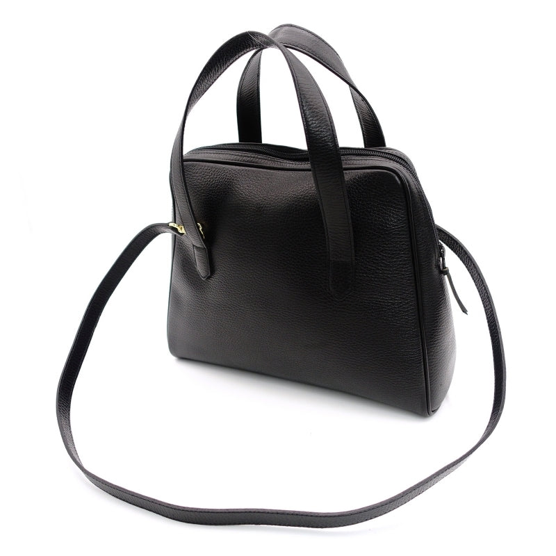 Christian Dior 2-way Bag Black Leather