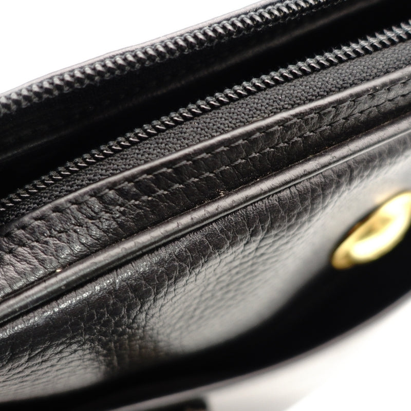 Christian Dior 2-way Bag Black Leather