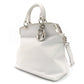 Christian Dior Granville Cannage White 2-Way Handbag White Leather 7-7-1155