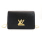 LOUIS VUITTON Epi Pochette Twist Chain Shoulder Bag Black M68750