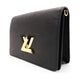 LOUIS VUITTON Epi Pochette Twist Chain Shoulder Bag Black M68750