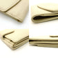CHANEL Matelasse Caviar Leather Compact Wallet Beige Leather Bifold Wallet 7-4-752