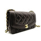 CHANEL Matelasse Diana Lambskin Single Flap Black Chain Shoulder Bag Series 2 Black 7-6-217