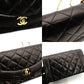CHANEL Matelasse Diana Lambskin Single Flap Black Chain Shoulder Bag Series 2 Black 7-6-217