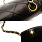 CHANEL Matelasse Diana Lambskin Single Flap Black Chain Shoulder Bag Series 2 Black 7-6-217