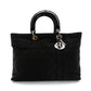 Christian Dior Lady Dior Trotter Handbag Black Black Nylon