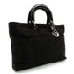 Christian Dior Lady Dior Trotter Handbag Black Black Nylon