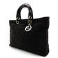 Christian Dior Lady Dior Trotter Handbag Black Black Nylon