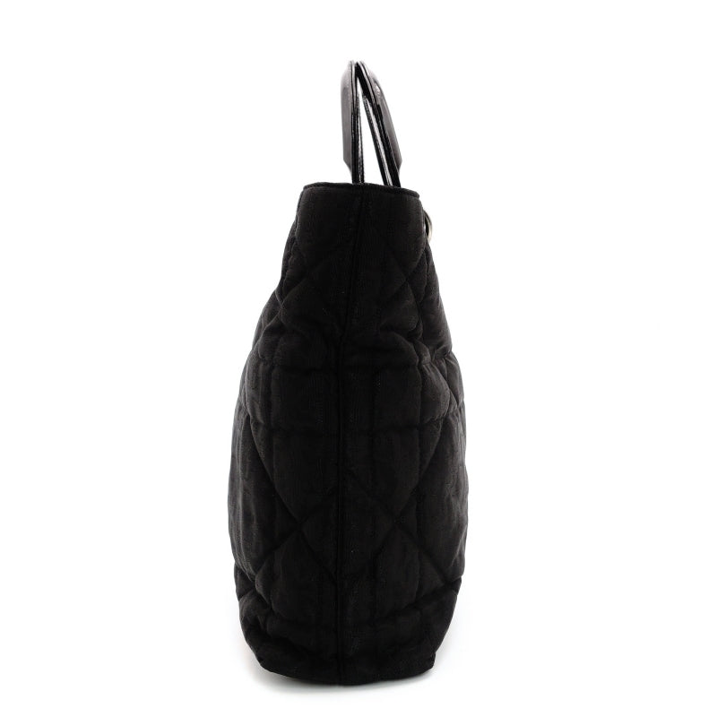 Christian Dior Lady Dior Trotter Handbag Black Black Nylon