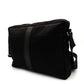 HERMES BASSUS MM Shoulder Bag Black Canvas Black H Logo 7-7-1110