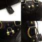 Yves Saint Laurent Muse Handbag Leather Black Vintage Gold Hardware