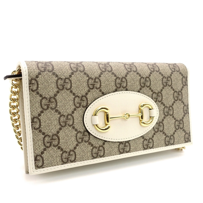 GUCCI グッチ ホースビット ショルダーバッグ レザー/PVC ベージュ【中古】 レディース