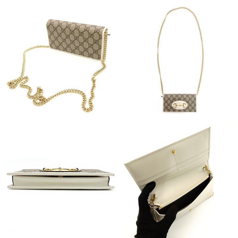 GUCCI グッチ ホースビット ショルダーバッグ レザー/PVC ベージュ【中古】 レディース