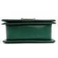 CHANEL Boy Chanel Small Caviar Leather Green Gold Hardware Leather Chain Shoulder Bag 7-5-659