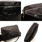 CHANEL Matelasse Lambskin Fringe Shoulder Bag Black Leather Black Decacoco Logo 7-6-141