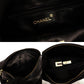 CHANEL Matelasse Lambskin Fringe Shoulder Bag Black Leather Black Decacoco Logo 7-6-141