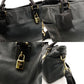 LOEWE Ame Handbag Gray Logo 2-Way Leather Shoulder Bag