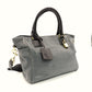 LOEWE Ame Handbag Gray Logo 2-Way Leather Shoulder Bag