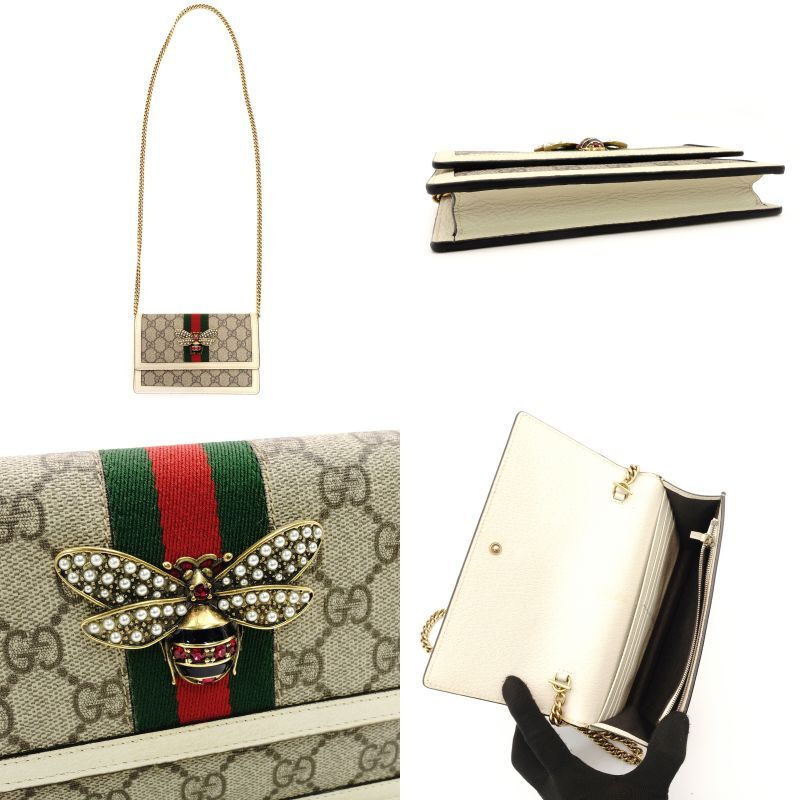 GUCCI Queen Margaret Shoulder Bag GG Canvas
