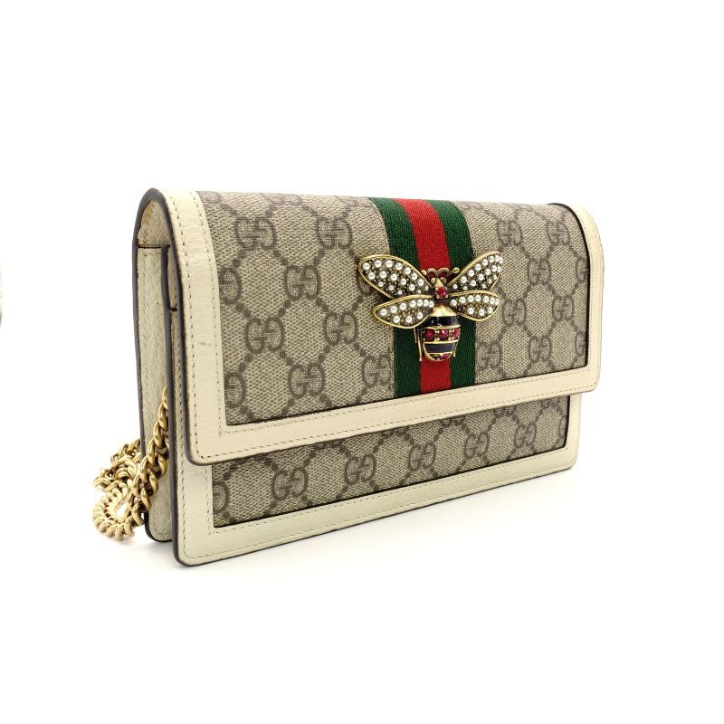 GUCCI Queen Margaret Shoulder Bag GG Canvas