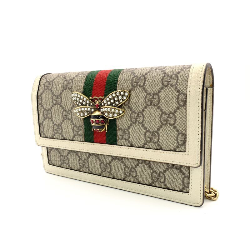 GUCCI Queen Margaret Shoulder Bag GG Canvas