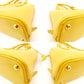 PRADA Handbag Saffiano 2-Way Leather Yellow Crossbody Bag Yellow