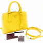 PRADA Handbag Saffiano 2-Way Leather Yellow Crossbody Bag Yellow