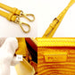 PRADA Handbag Saffiano 2-Way Leather Yellow Crossbody Bag Yellow