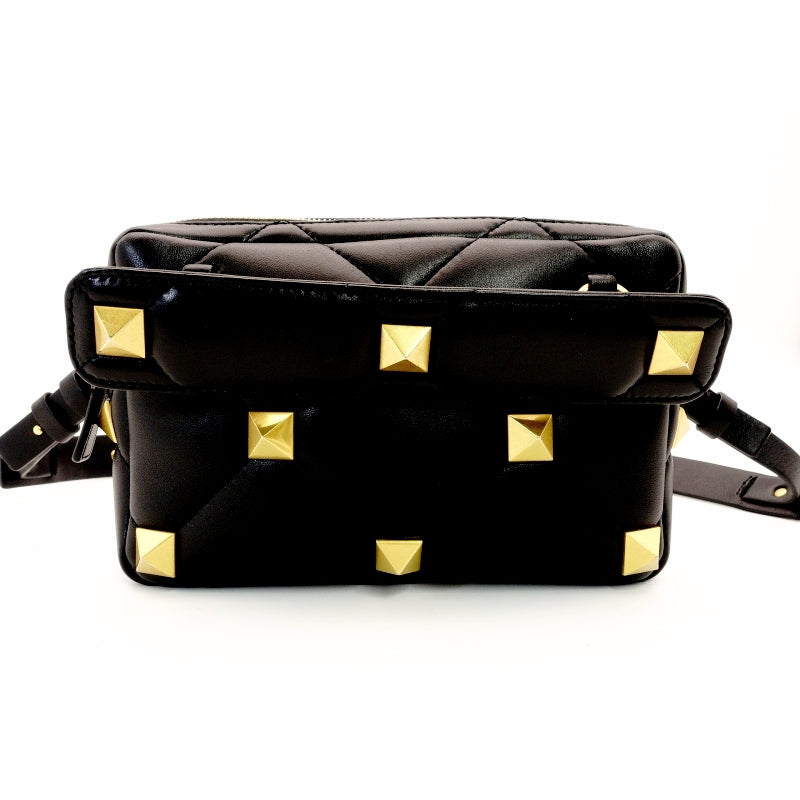 VALENTINO Roman Studs Shoulder Bag Black