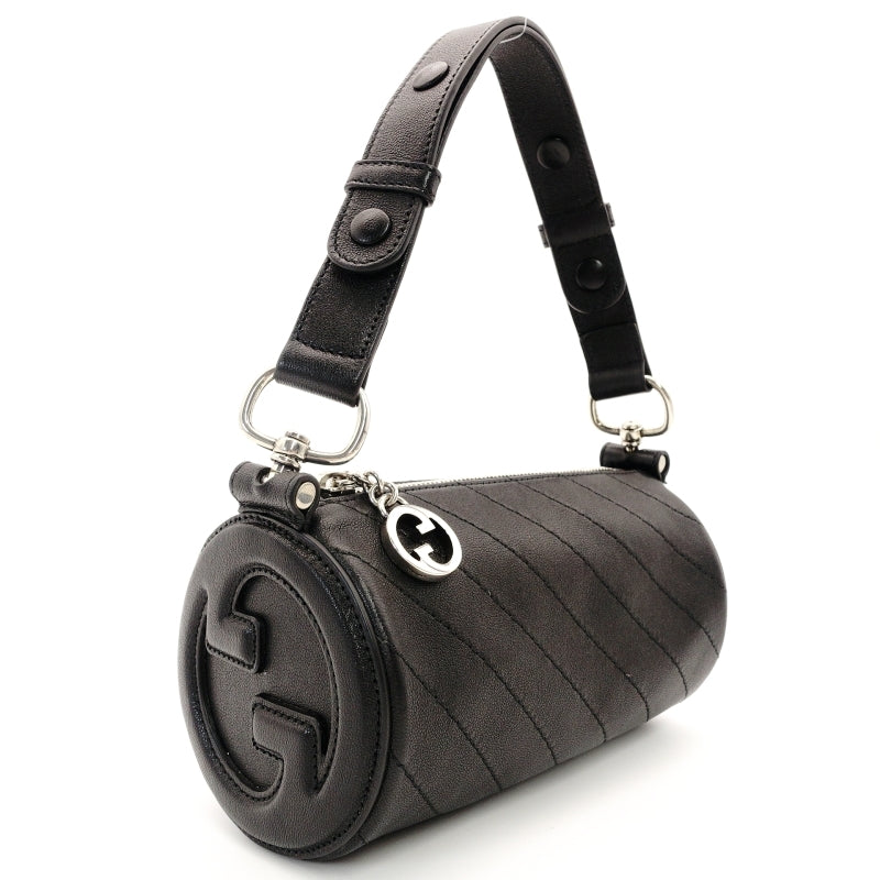 GUCCI Blondie Mini Shoulder Bag, Black Leather