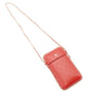 CHANEL Phone Holder Matresse Shoulder Bag Red Leather CC Logo Crossbody