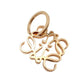 LOEWE Anagram Keyring Key Charm Pink Gold Logo 7-6-194